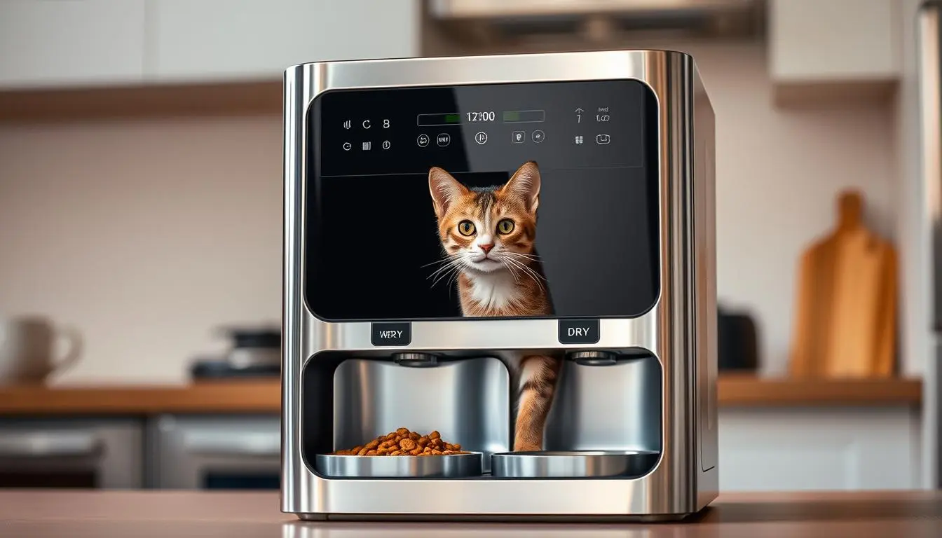 cat wet and dry food dispenser